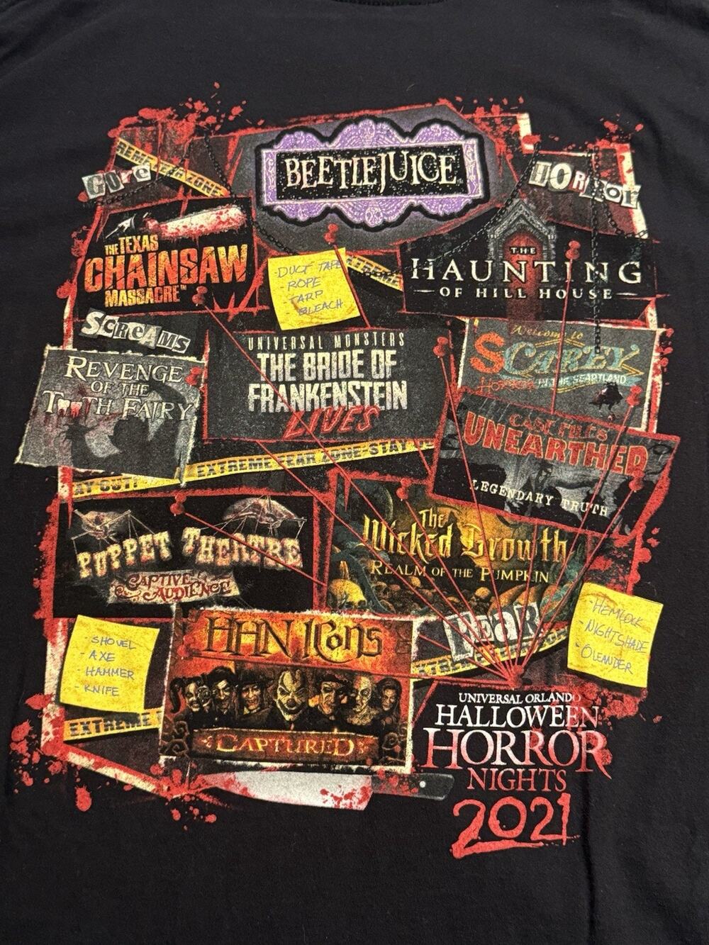 2021 Universal Studios Halloween Horror Nights Shirt Black Don’t Go Alone Shirt